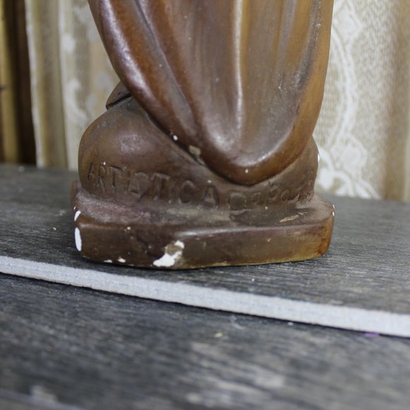 Antique Virgin Mary cradling Baby Jesus statue Beautiful Catholic Home Decor - Picture 6 of 8